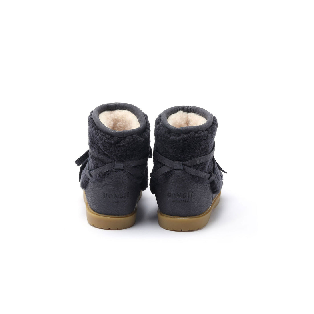 Donsje Navy Curly Sheep Wool Inuka Boots