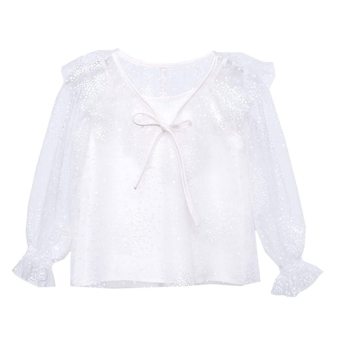 Paade Mode White Heliotrope Blouse