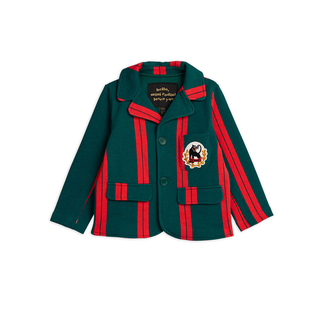 Mini Rodini Green Stripe Sweat Blazer