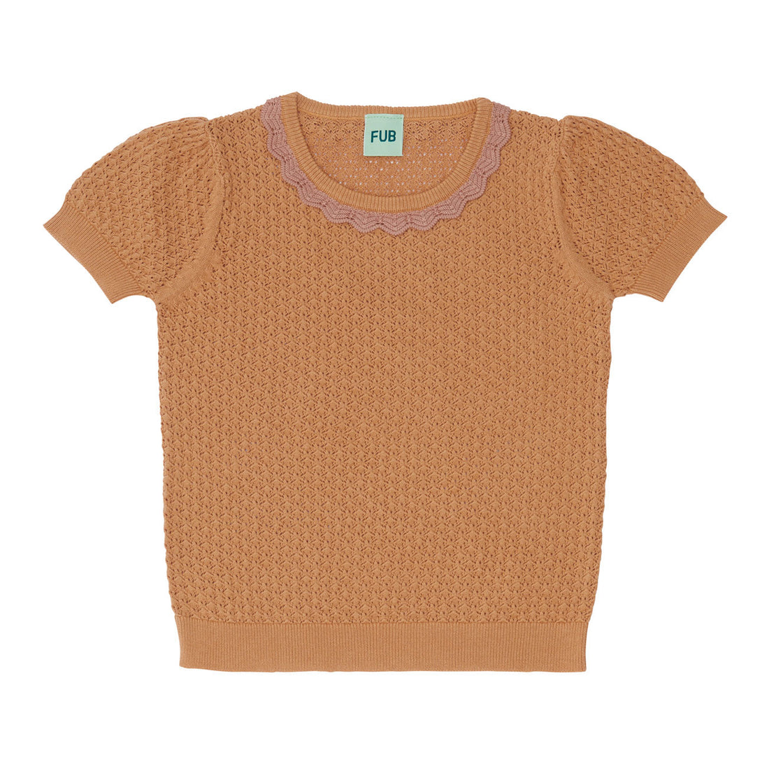 Fub Apricot Pointelle Tee