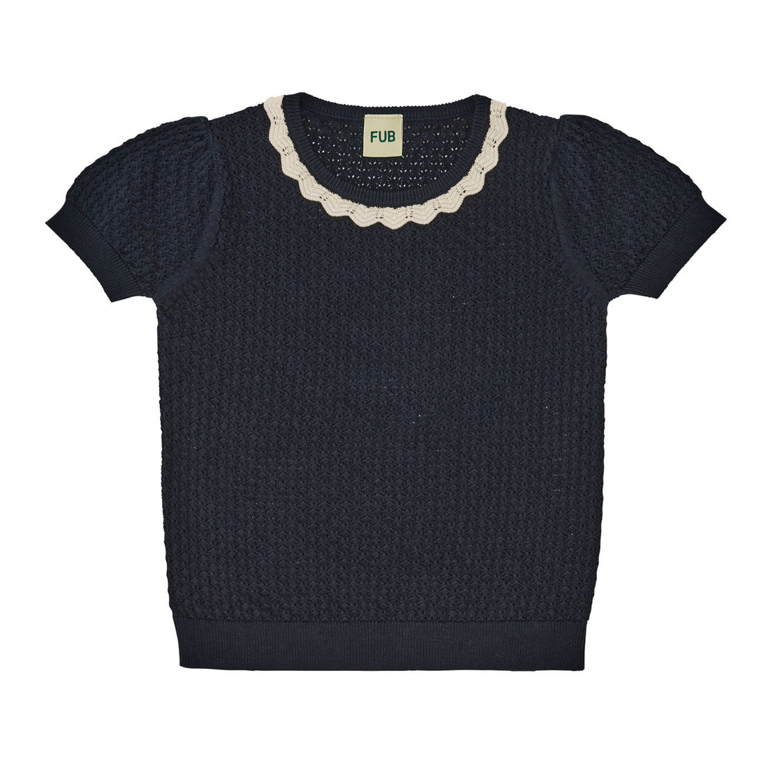 Fub Dark Navy Pointelle Tee