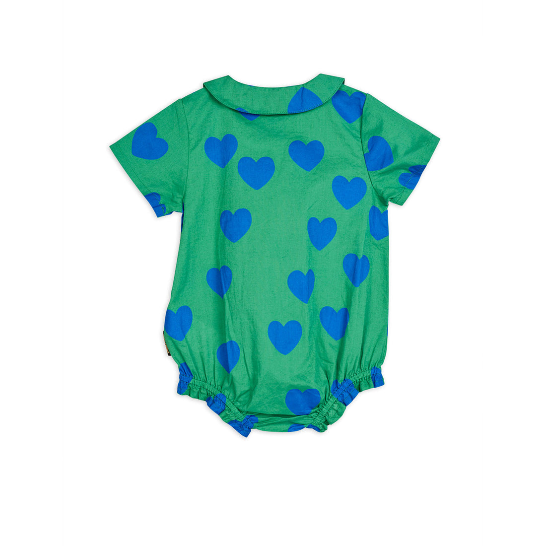 Mini Rodini Green Hearts Woven Bodysuit