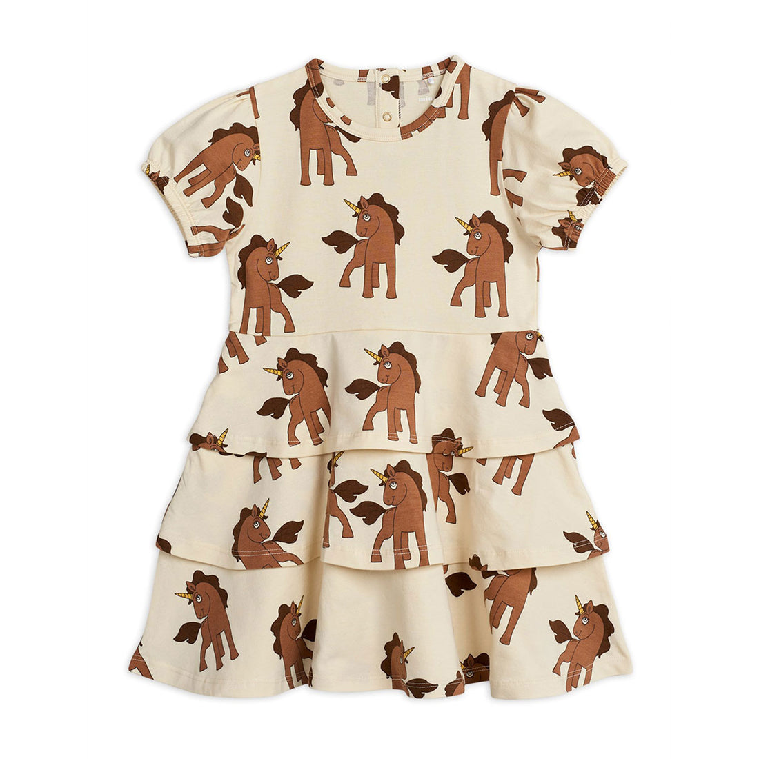 Mini Rodini Unicorns Print Short Sleeve Dress