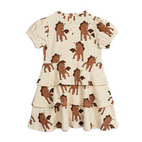 Mini Rodini Unicorns Print Short Sleeve Dress