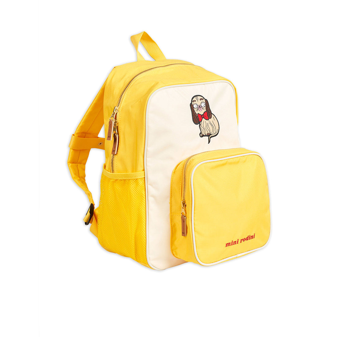 Mini Rodini Yellow Dashing Dogs School Bag