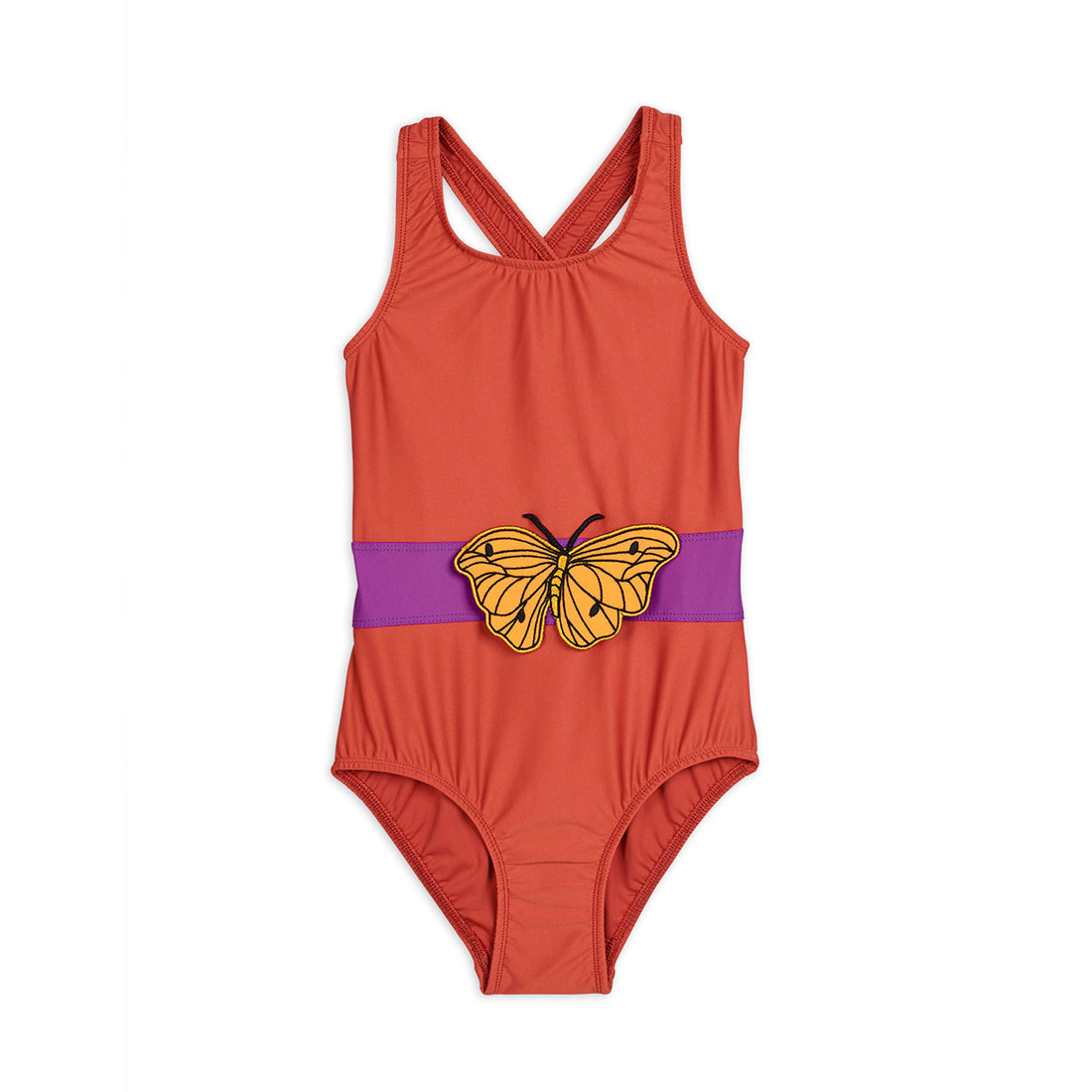 Mini Rodini Red Butterfly Sporty Swimsuit