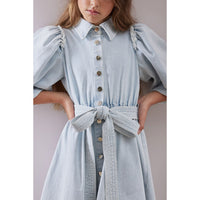 Steph Light Denim Button Dress