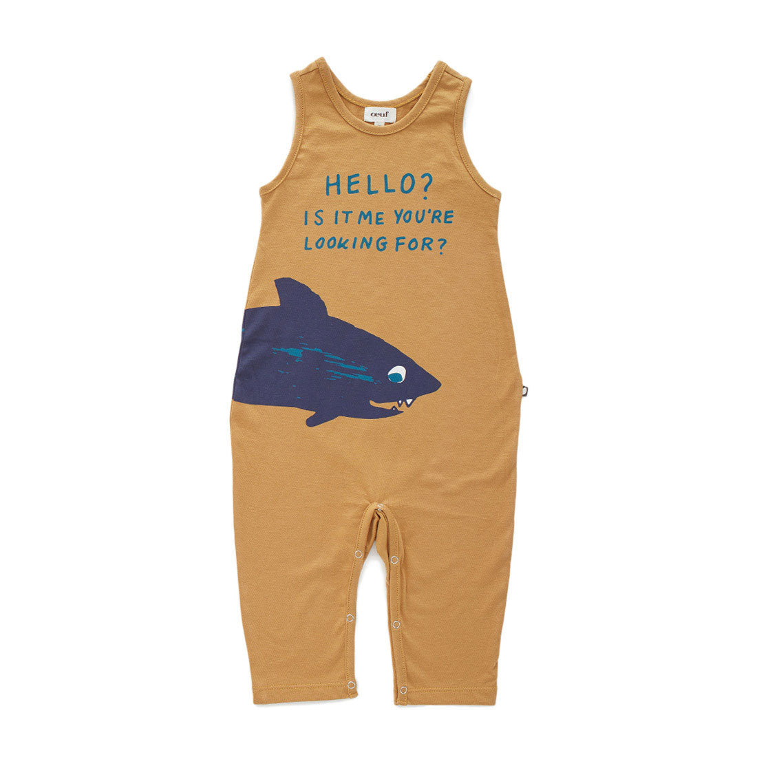 Oeuf Ochre Shark Sleeveless Jumper