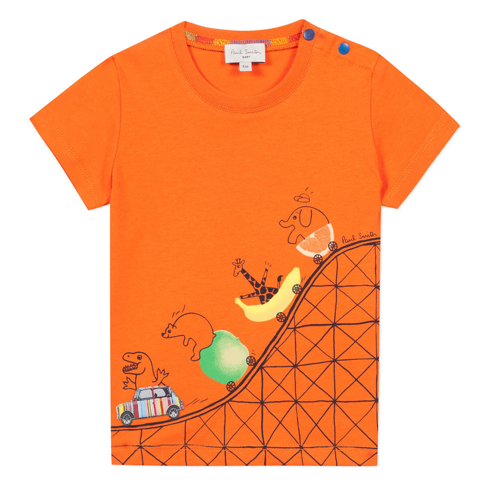 Paul Smith Junior Orangeade Roller Coaster Baby Tee