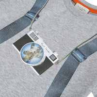 Paul Smith Junior Marl Grey Backpack Print Tee