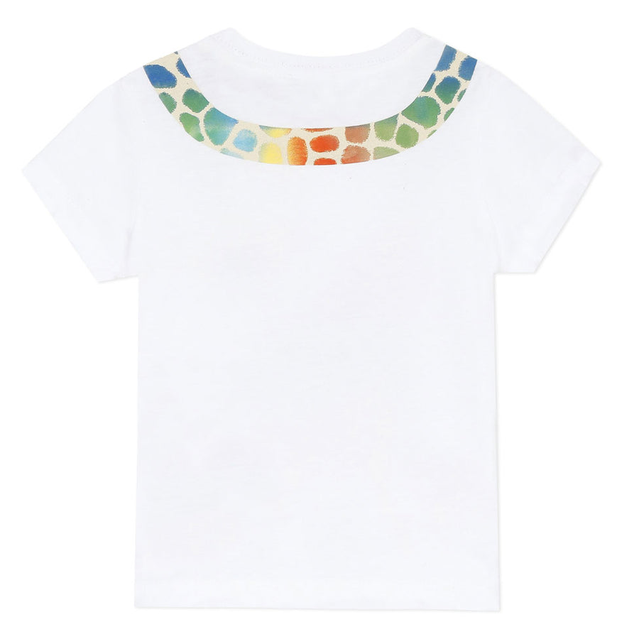 Paul Smith Junior White Colorful Giraffe Baby Tee