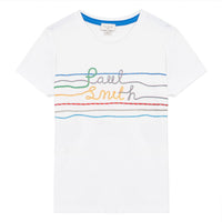 Paul Smith Junior White Script Logo Tee