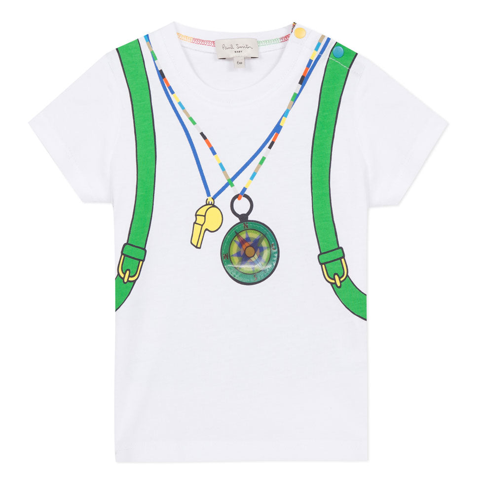 Paul Smith Junior White Backpack Baby Tee