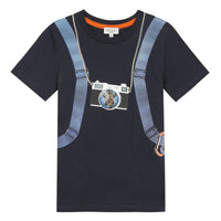 Paul Smith Junior Navy Backpack Print Tee