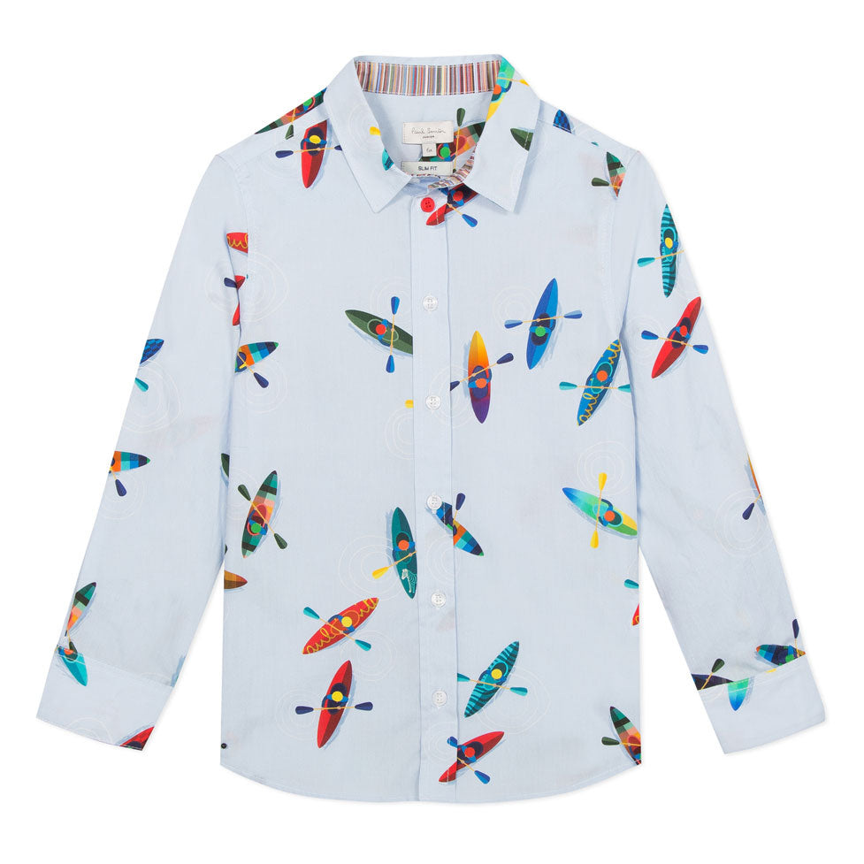 Paul Smith Junior Xenon Blue Kayak Austin Shirt