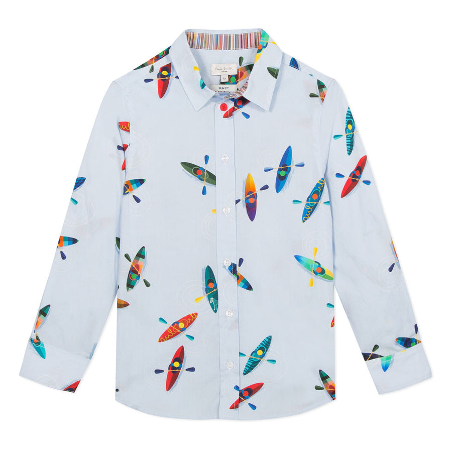 Paul Smith Junior Xenon Blue Kayak Austin Shirt