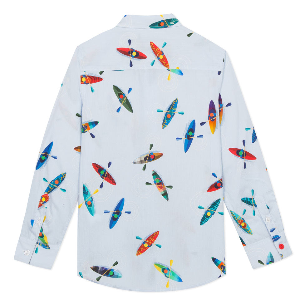 Paul Smith Junior Xenon Blue Kayak Austin Shirt