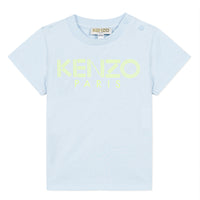 Kenzo Light Blue Cali Party Logo Baby Tee