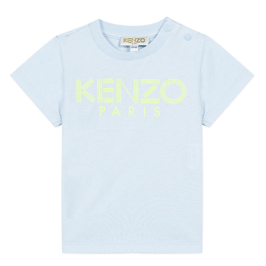 Kenzo Light Blue Cali Party Logo Baby Tee