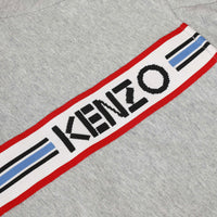 Kenzo Marl Grey/King Blue Logo Zip Hoodie
