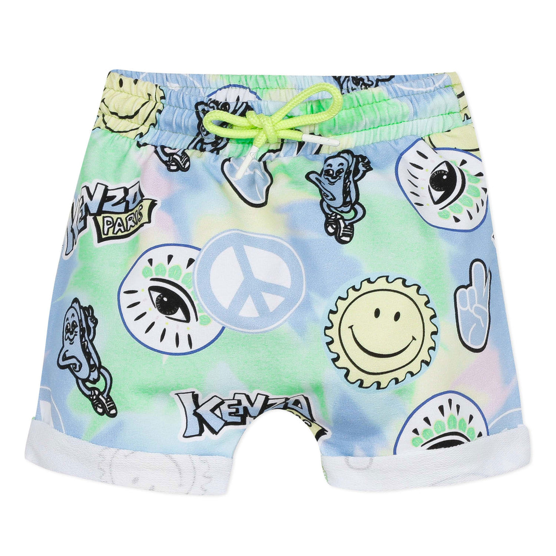 Kenzo Light Green Cali Party Baby Shorts