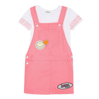 Kenzo Neon Pink Jera Dungaree Dress