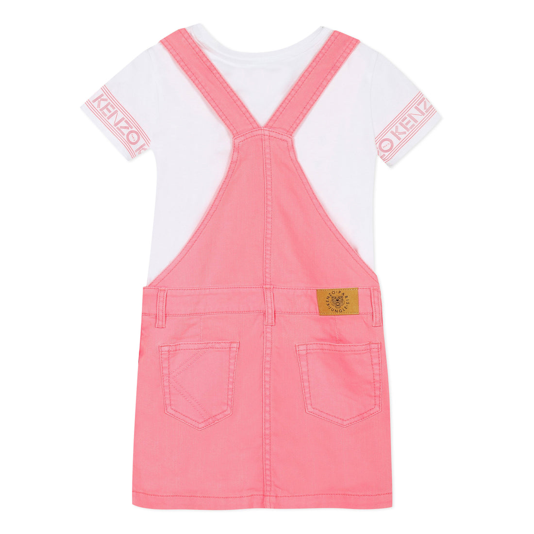 Kenzo Neon Pink Jera Dungaree Dress