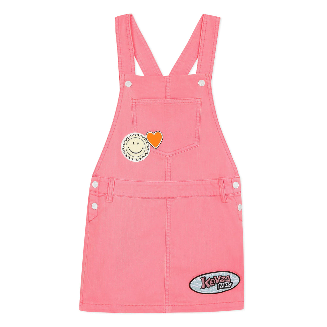 Kenzo Neon Pink Jera Dungaree Dress