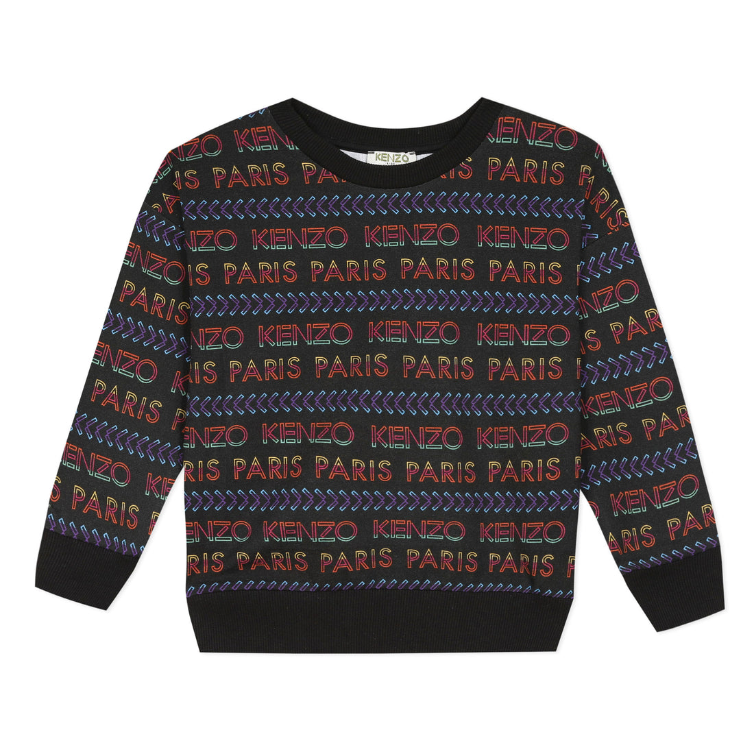 Kenzo Black Logo Striped Sweatshirt