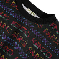 Kenzo Black Logo Striped Sweatshirt
