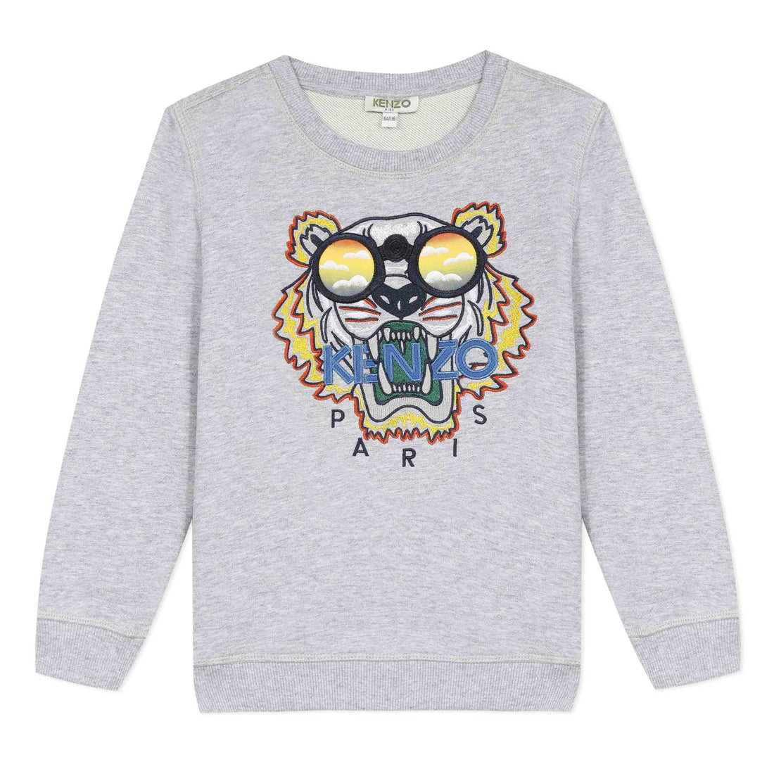 Kenzo Grey Hippie Tiger Sweatshirt