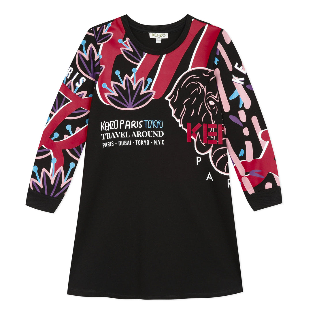 Kenzo Black Cities Dress