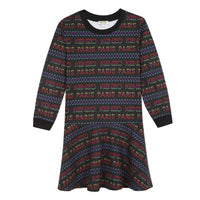 Kenzo Black Logo Striped Dress