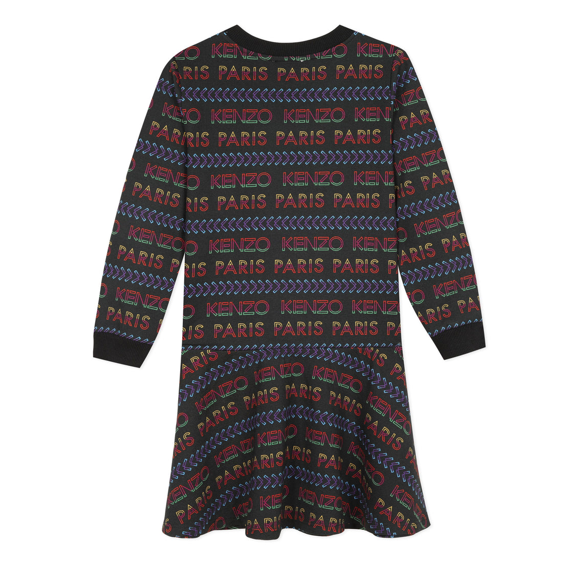 Kenzo Black Logo Striped Dress