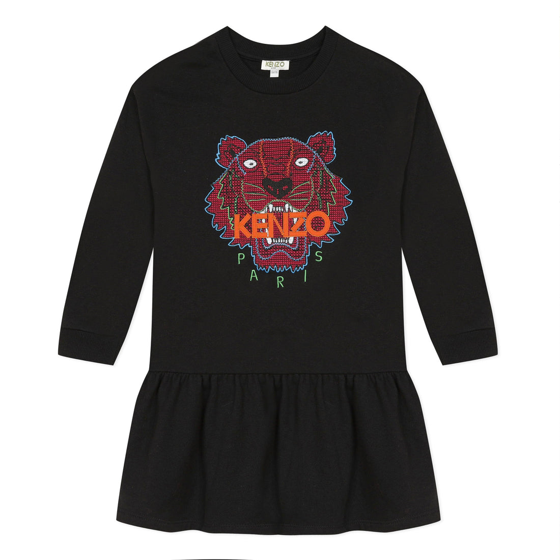 Kenzo Black Tiger Dropwaist Dress