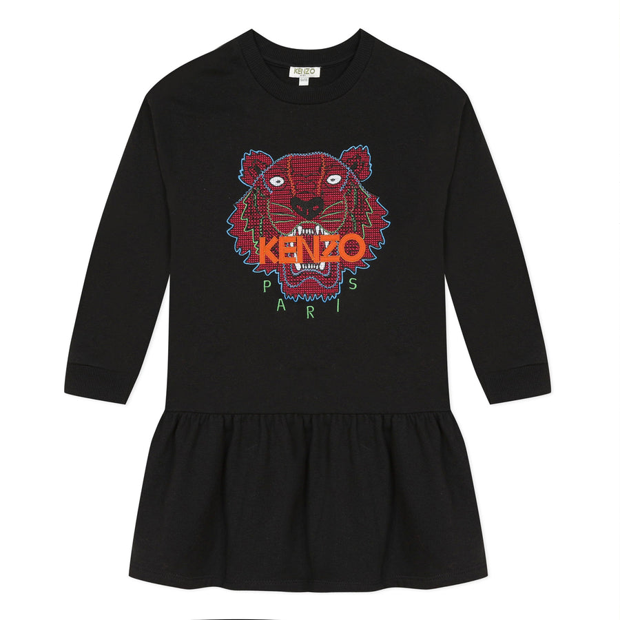 Kenzo Black Tiger Dropwaist Dress