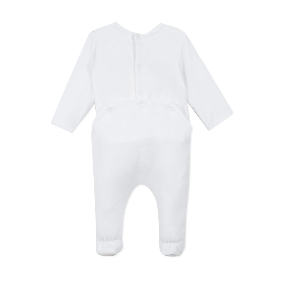 Kenzo White Baby Boy Elephant Footie