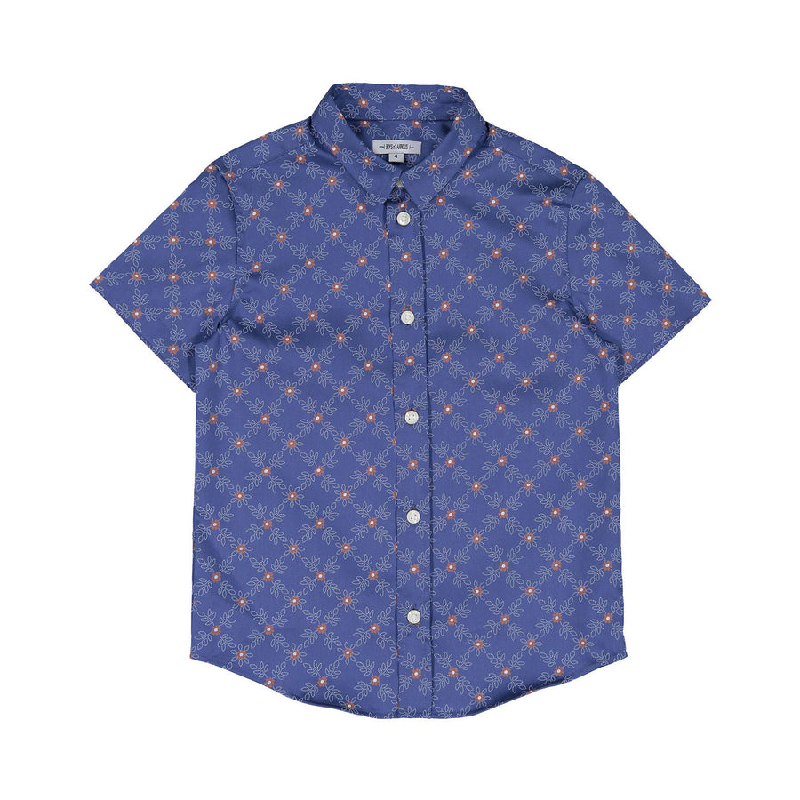 Boys and Arrows Blue Flowers Allover Shirt