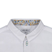 Boys and Arrows White Floral Contrast Shirt