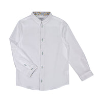 Boys and Arrows White Floral Contrast Shirt