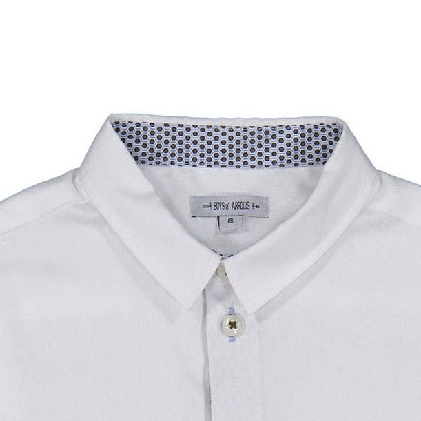 Boys and Arrows White Graphic Contrast Shirt