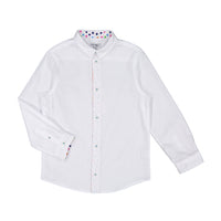 Boys and Arrows White Polka Dot Contrast Shirt