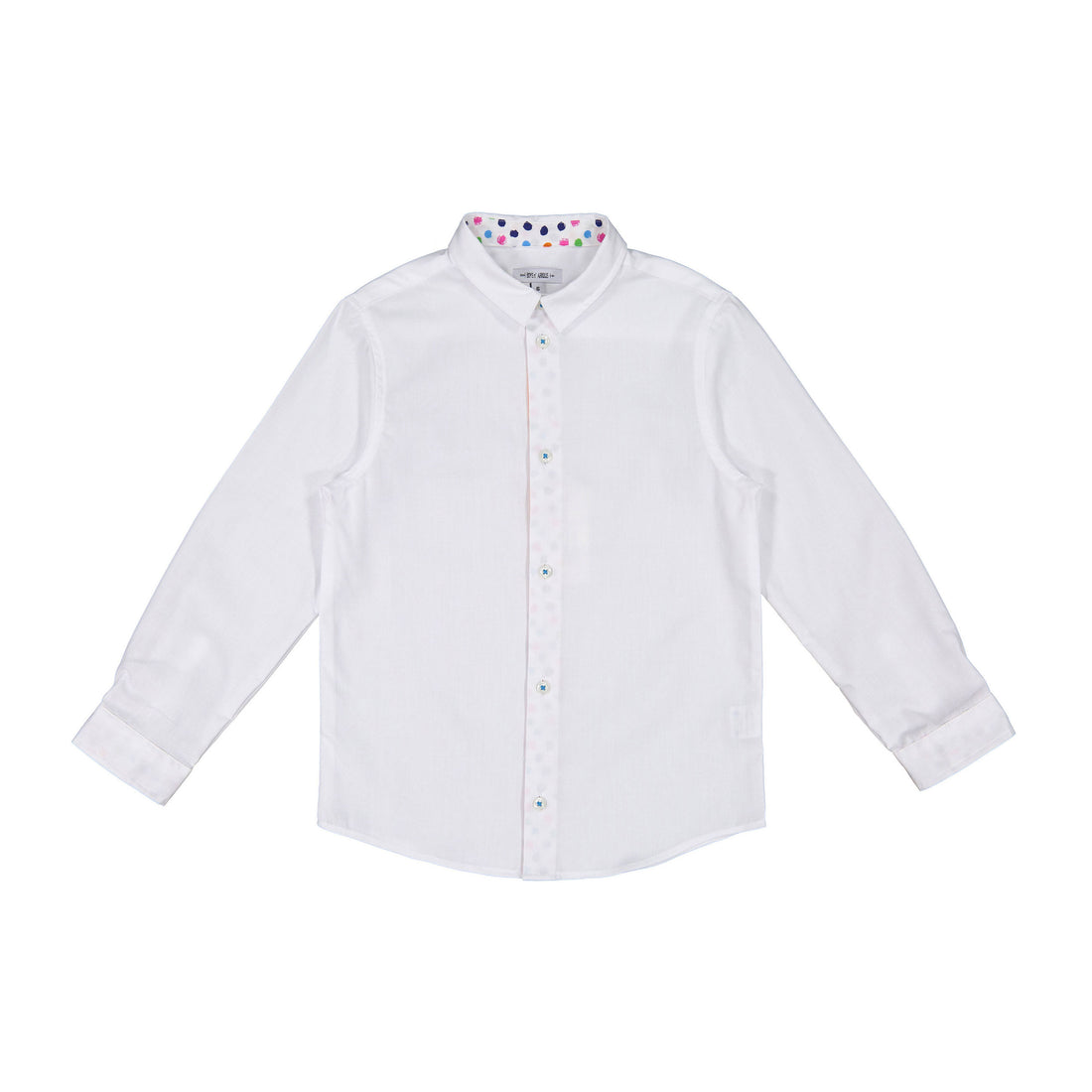 Boys and Arrows White Polka Dot Contrast Shirt