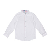 Boys and Arrows White Polka Dot Contrast Shirt