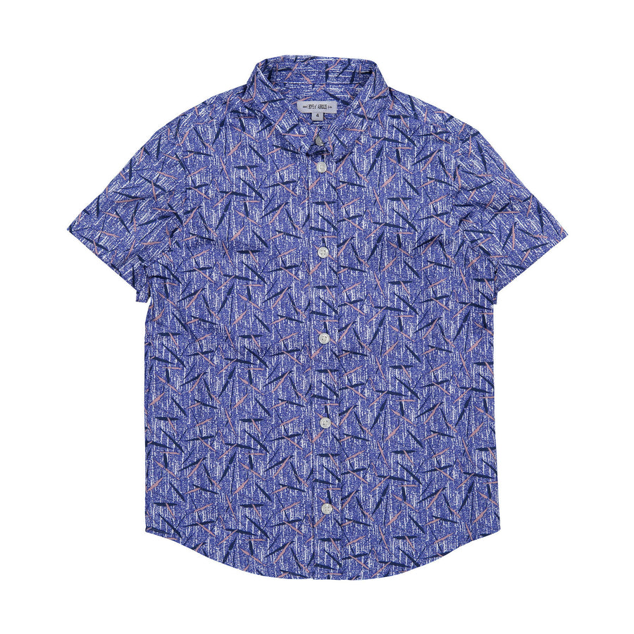 Boys and Arrows Blue Scribbles Allover Shirt