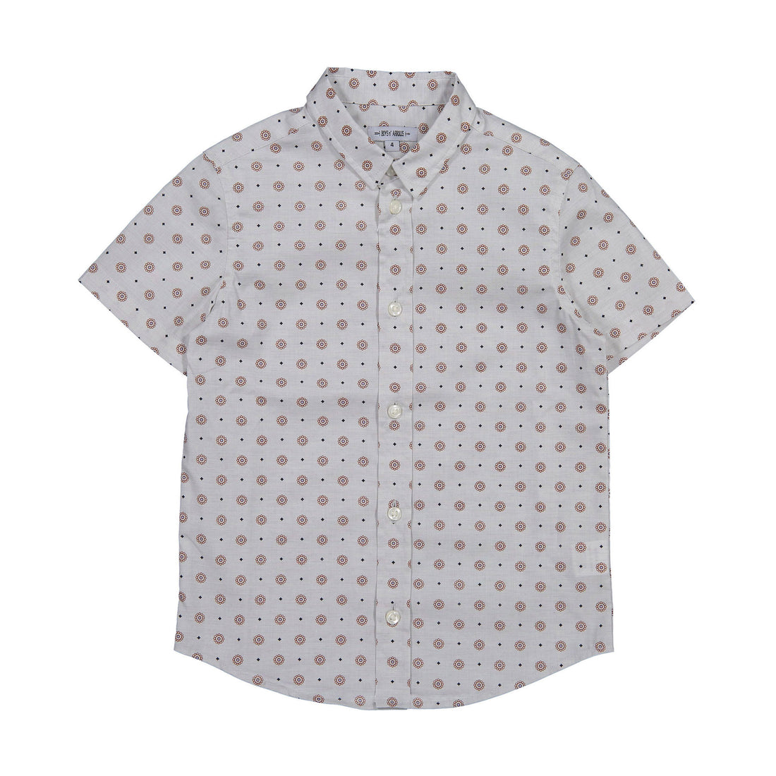 Boys and Arrows Grey Graphic Flowers Shirt