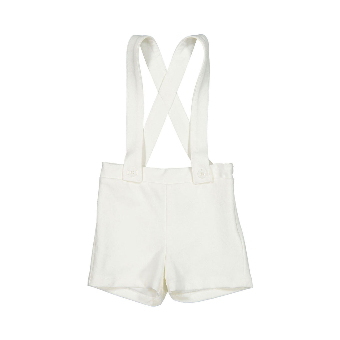 Boys and Arrows White Stretch Suspender Shorts