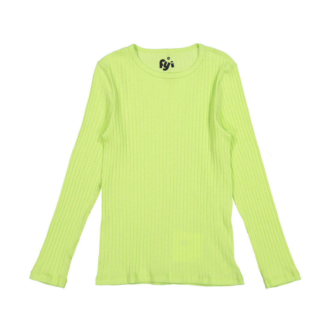 FYI Neon Yellow Wide Ribbed Tee