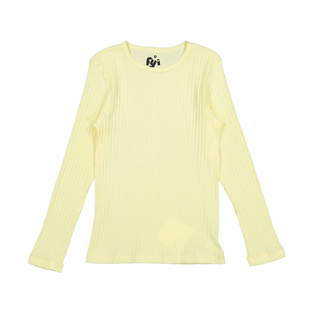 FYI Pale Yellow Wide Ribbed Tee