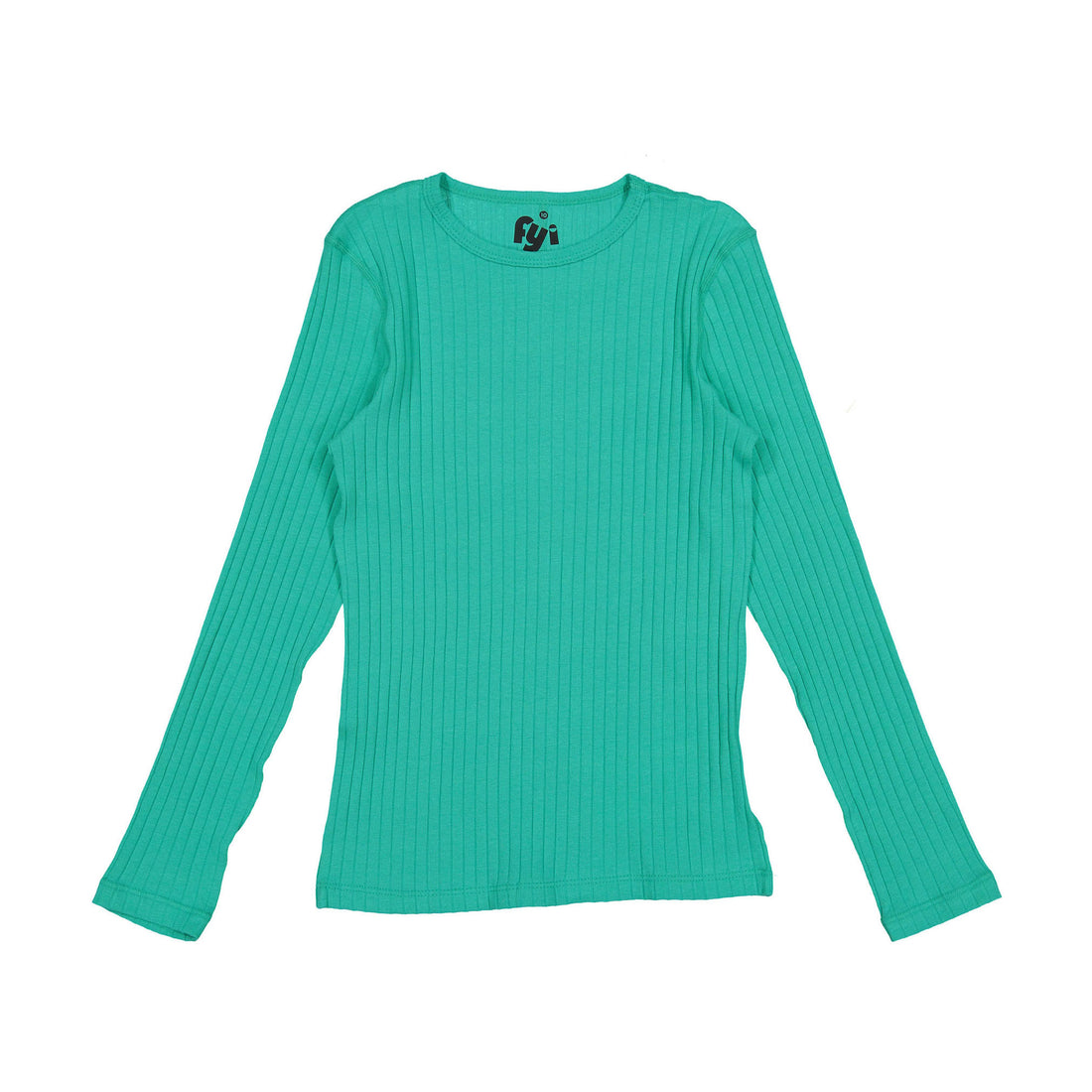 FYI Turquoise Wide Ribbed Tee